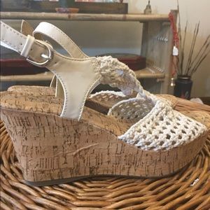Rampage macrame wedge sandal